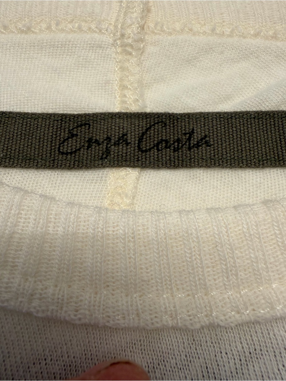 Enza Costa Cream Crew Neck Sweater